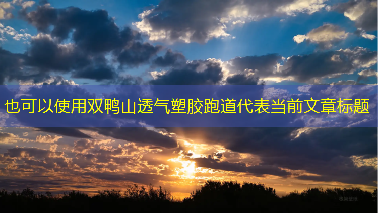 双鸭山透气塑胶跑道